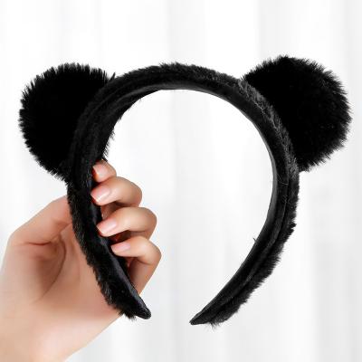 China European and American designer Hair Accessories Towel style embroidered fur headband plush women's headband focus on customization for sale