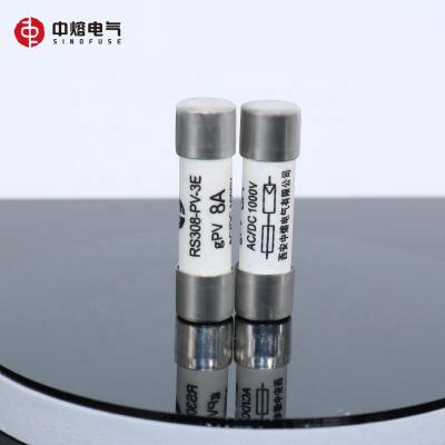 China Protection And Isolation Of Isolating Switches Zhongrong Original 10x38mm DC 1000v PV Solar Fuse for sale