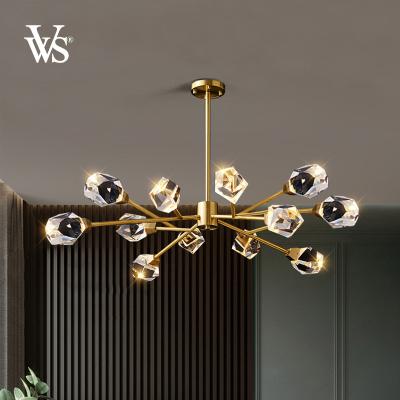 China VVS Luxury Luxury Pendant Light For High Ceilings Chandeliers Large Art Deco Copper Modern Lighting Crytal Chandelier Crystal for sale