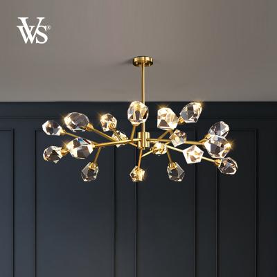 China Wholesale High Quality Luxury Gold Copper Luxury Indoor Chandelier Lights Crystal Ceiling for sale