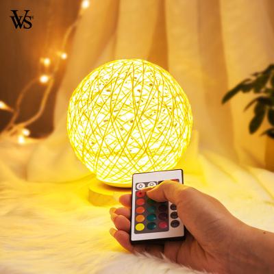 China VVS New Fashion Contemporary Design Wooden Traditional Personalized Round 3W Hotel Home Office RGB Night Light For Kids for sale