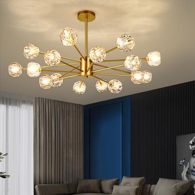 China VVS 2021 New Style Contemporary Cheap Modern Iron Gold Glass Ceilings Dining Room Led Chandelier for sale