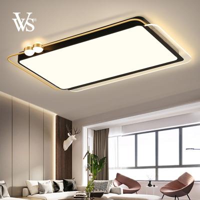 China VVS Nordic Modern Minimalist Square Iron Living Room Bedroom LED Light Outdoor Mounted Aluminum Ceiling Lamp Light for sale