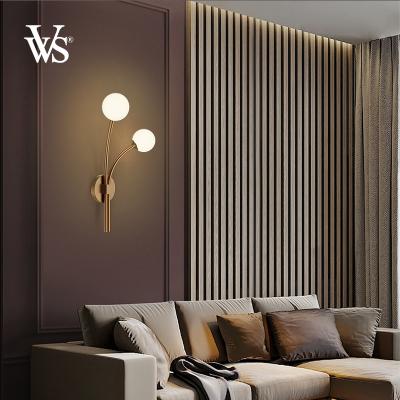 China VVS Luxury Hotel Luxury Indoor Modern Bedroom Led Wall Lamps Copper Decorative Lighting Fixture for sale