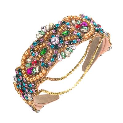 China Luxury Designer Women Headbands Wholesale Crystal Rhinestone Decoration Headbands for sale