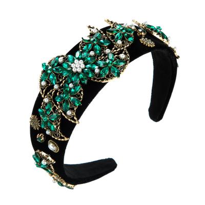 China Luxury Bling Rhinestone Diamond Hairbands Decoration Fashion Headbands Women Hairbands for sale