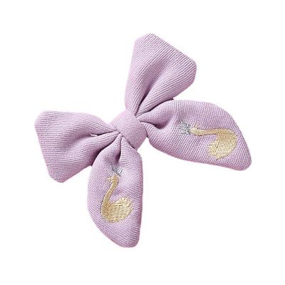 China Wholesale Decoration Baby Hair Grip Accessories Girls Hair Bows Cute Printing Cloth Hair Clips for sale