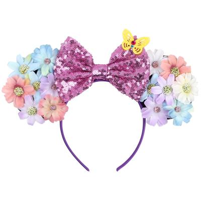 China Designer Butterfly Headbands Kids Mouse Ears Hair Accessories Encanto Cosplay Decoration Headbands for Halloween Party 3 Buyers for sale