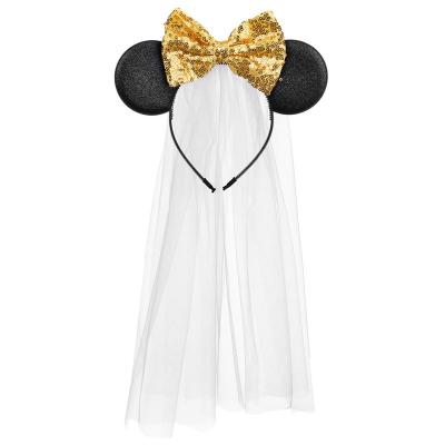 China Cute Decoration Drop Shipping New Arrival Cosplay Bow Mouse Ears Headband For Kids for sale