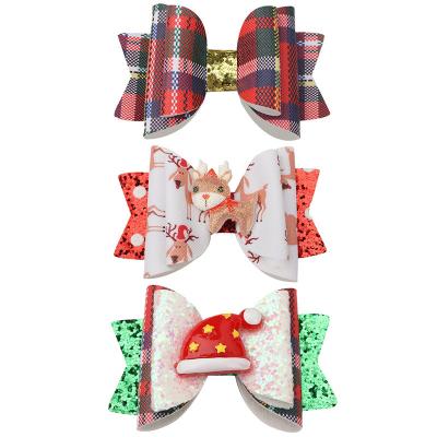 China Wholesale Decoration Baby Hair Pin Headwear Accessories Christmas Party Girls Hair Bows Cute Hair Clips for sale