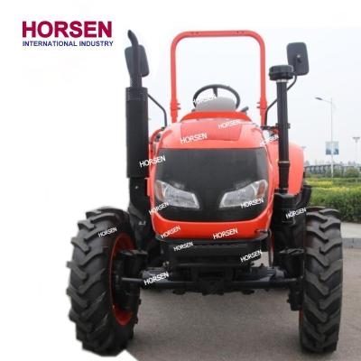 China Hot selling farms 40 hp compact farm wheel tractor, tractor front end loader, rotary tiller price made in china by Horsen for sale