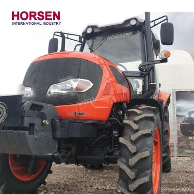 China Cultivate compact 4x4 tractor with front loader and mini backhoe tractor with front loader and mower made in china by Horsen for sale