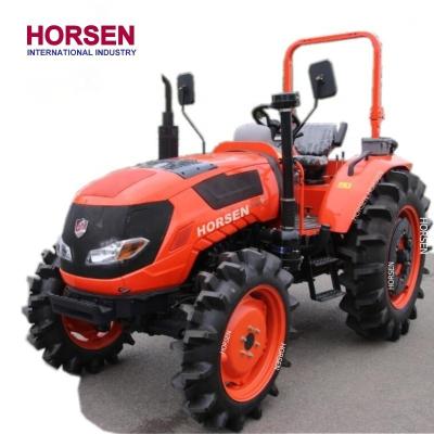 China CHINA FARMERS BRAND HORSEN high efficiency 4*4WD 70hp four wheel agricultural tractor with rollover protection devices front dozer blade for sale for sale