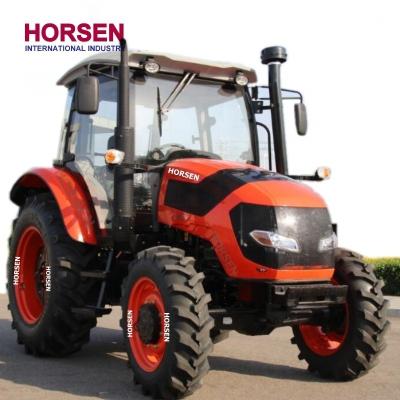 China Cultivate new design FL804 80hp 4x4 agricultural farm wheeled tractor with AC cabin front end loader backhoe for sale for sale