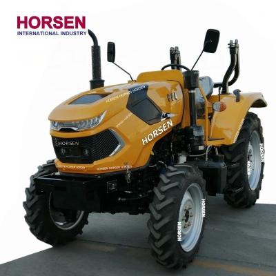 China Cultivate HORSEN 50hp 55HP 60hp 4WD Compact Farm Wheel HEAVY DUTY Tractor with Front End Loader for Agricultural made in china for sale