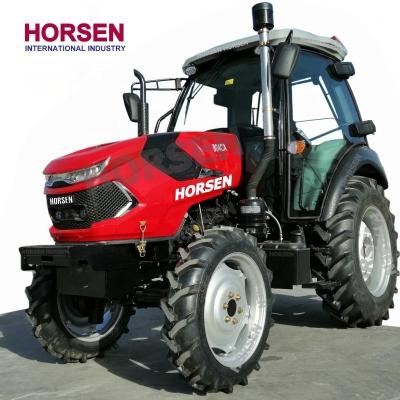 China New Arrival HORSEN 804 80 HP Farms Tractor With With 4 In 1 Loader And Air Conditioning For Sale for sale