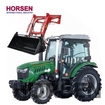 China Farms HORSEN CHINA 90HP 904 Farm Wheel Tractor With Front End Loader For Sale Made In China for sale