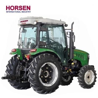 China Luxury HORSEN CHINA 4WD 90 Hp Four Wheel Drive Cab Farm Tractor With Front Loader Price For Sale for sale