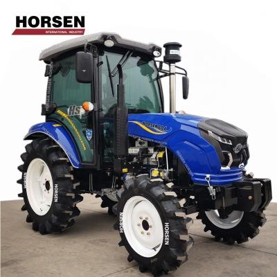 China HORSEN Farms China BIG dog tractor 4x4 50HP 60HP compact tractor with loader and backhoe for sale for sale