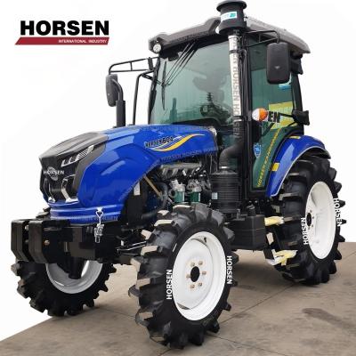 China HORSEN Farms China BIG Dog Tractor 4x4 50HP 60HP Compact Garden Tractor with Loader and Backhoe for sale