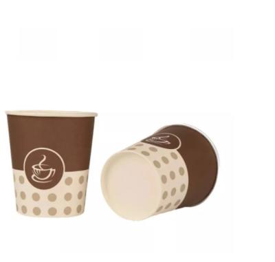 China Chenghui Disposable Custom Printed 7oz Disposable Single Wall Paper Coffee Cups for sale