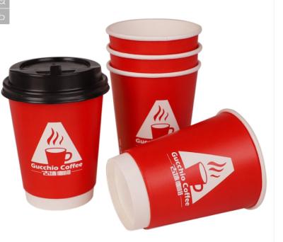 China Disposable 8oz Custom Design Biodegradable Coated Paper Coffee Single Cup for sale