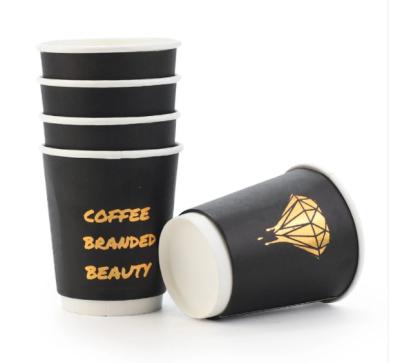 China Disposable Logo Printed 12oz Double Disposable Biodegradable Custom Wallpaper Cup for sale