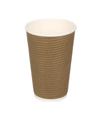 China New Disposable Black Ripple Wallpaper Cups Wallpaper Double Coffee Cups for sale