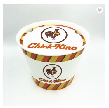 China Disposbale 85oz Disposable Paper Fried Chicken Buckets With Lid for sale