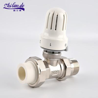 China Modern Brass Corner Radiator Thermostatic Valve for sale