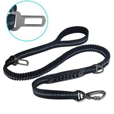 China High Quality Large Dogs Nylon Fabric Multiple Function Leash And Car Seat Belt Safty For 40kg Large Dog for sale