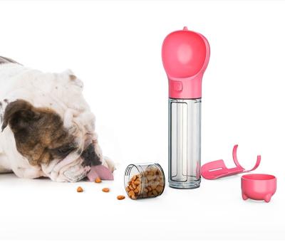 China Sustainable Large Portable Water And Food Bottle For Dogs With Poop Bags Storage And Poop Scoops In 4 Colors for sale