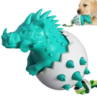 China Viable Dog TPR Boar In Egg Teeth Cleaning Molar Toy For Aggressive Chewers for sale