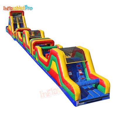 China Outdoor Entertainment 3 in 1 Obstacle Course Bouncy Castle For Sale for sale