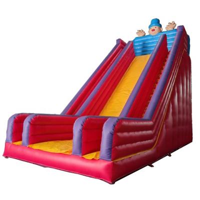 China Entertainment Clown Theme 8m Outdoor Commercial High Inflatable Dry Slide For Sale for sale