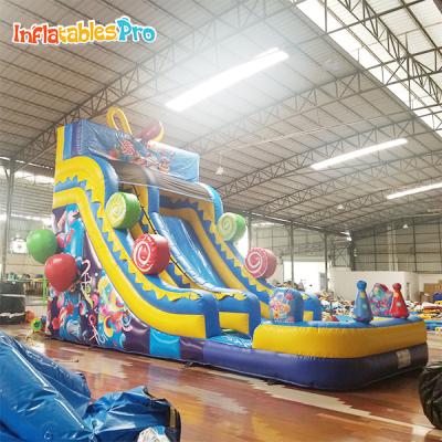 China Candy Outdoor Theme Commercial Inflatable Entertainment Water Slide for sale