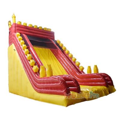 China Outdoor Entertainment Kids Jumping Castles Double Lane Inflatable Slides Castle for sale