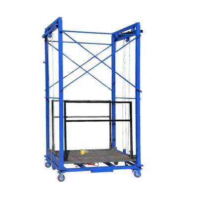 China Modern Aluminum Electric Climbing Lift Platform Scaffolding For Construction Decoration Electric Lifting Ladder Scaffolding for sale