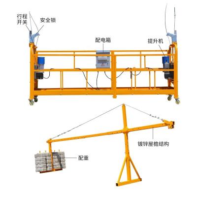 China Industrial Wall Window Cleaning Construction Series ZLP Platform Cradle Gondola Electric Suspended Lifting Scaffold For Sale for sale