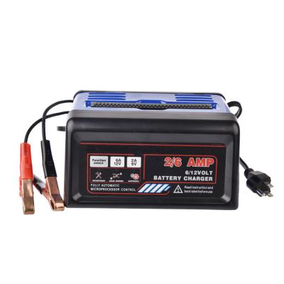 China Auto Lead Acid and Lithium Battery Charger 6v 12v Microprocessor Control Car Battery Charger for sale