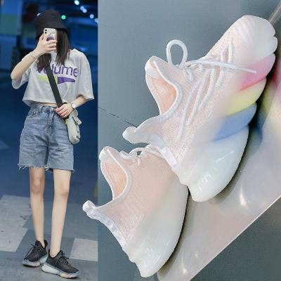 China CUSHIONING thick bottom men's designer shoes rainbow jelly bottom shoes women's casual shoes factory direct sale for sale