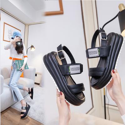 China SHOCK ABSORBING women's casual shoes high heels platform sandals 2021 factory wholesale design women's ladies sandals for sale