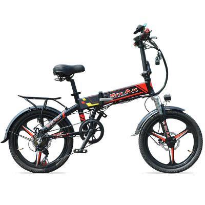 China New Model Steel Lithium Battery Folding Mountain Bike Folding Electric Bike 20 Inch for sale