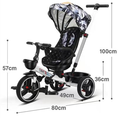 China Baby stroller with 3 wheel foot brake children's tricycle wholesale baby tricycle for sale