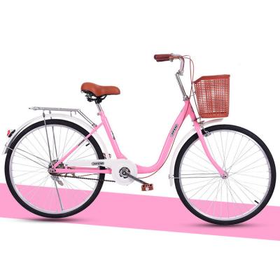 China Go To School / Vehicle Cheap Steel Frame 26 Inch Single Speed ​​City Bike for sale