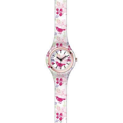 China Mexda brand promotion non-specific custom OEM logo silicone strap printed women pink lady rose gold watch for sale