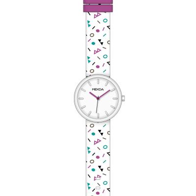 China Mexda brand promotion gift cheap gift non-specific Japan movt silicone ladies fashion colorful printed thin female wrist watch for sale