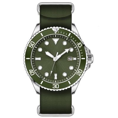 China Custom high quality automatic carbon fiber mens logo brand mexda date strap waterproof nylon men's dive watch for sale