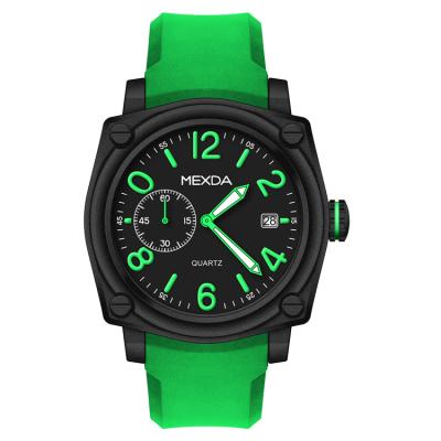 China Latest good fashion mexda brand material water resistant strap sports leisure cheap waterproof rubber watch for sale