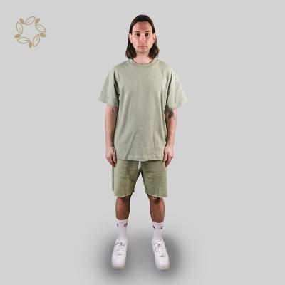 China Summer Breathable Sustainable Shorts Set 100% Organic Cotton Mens Shorts Short Sets And T-shirt Sets Sleeve Shorts For Men Eco Friendly for sale